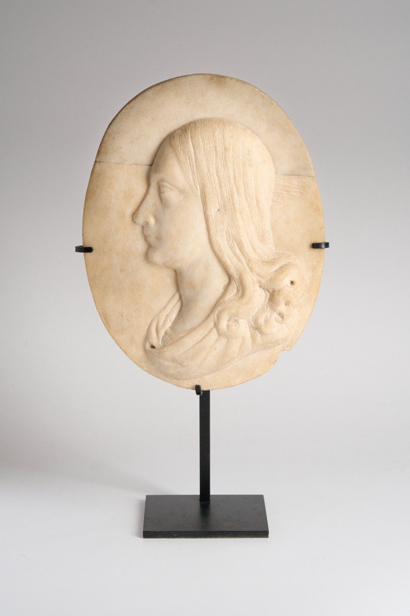 Carved Marble Bas-relief - Late 18th Century-photo-2