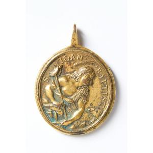 Gilded Bronze Medal - St John The Baptist