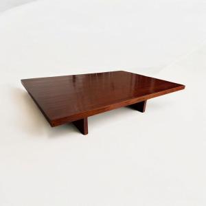 Large Vintage Bamboo Coffee Table 