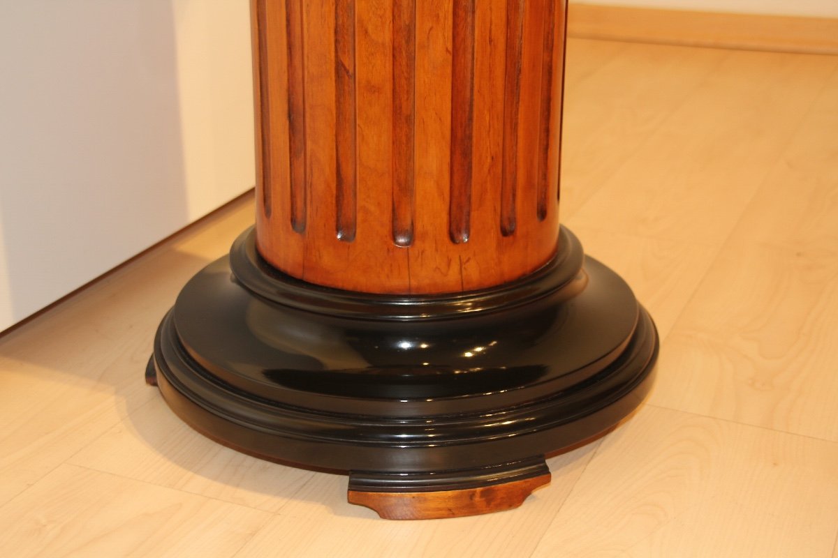 Neoclassical Rotating Column, Beech Wood, Polished French, Germany Circa 1920-photo-5