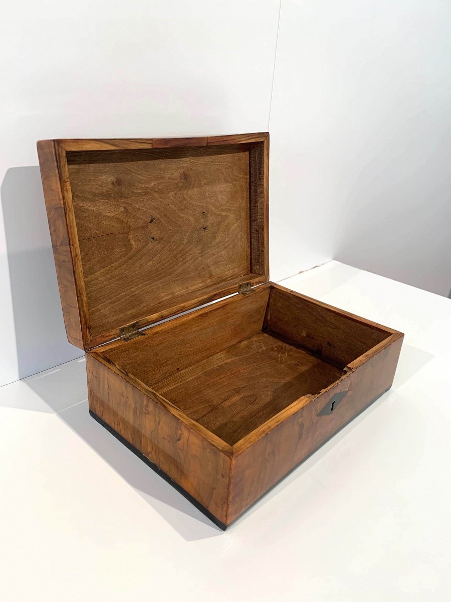 Coffret Biedermeier, Noyer Et ébène, Sud De l'Allemagne Vers 1820-photo-6