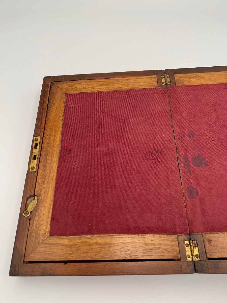 Writing Box, Walnut With Inlays, England, Late Nineteenth Century.-photo-7