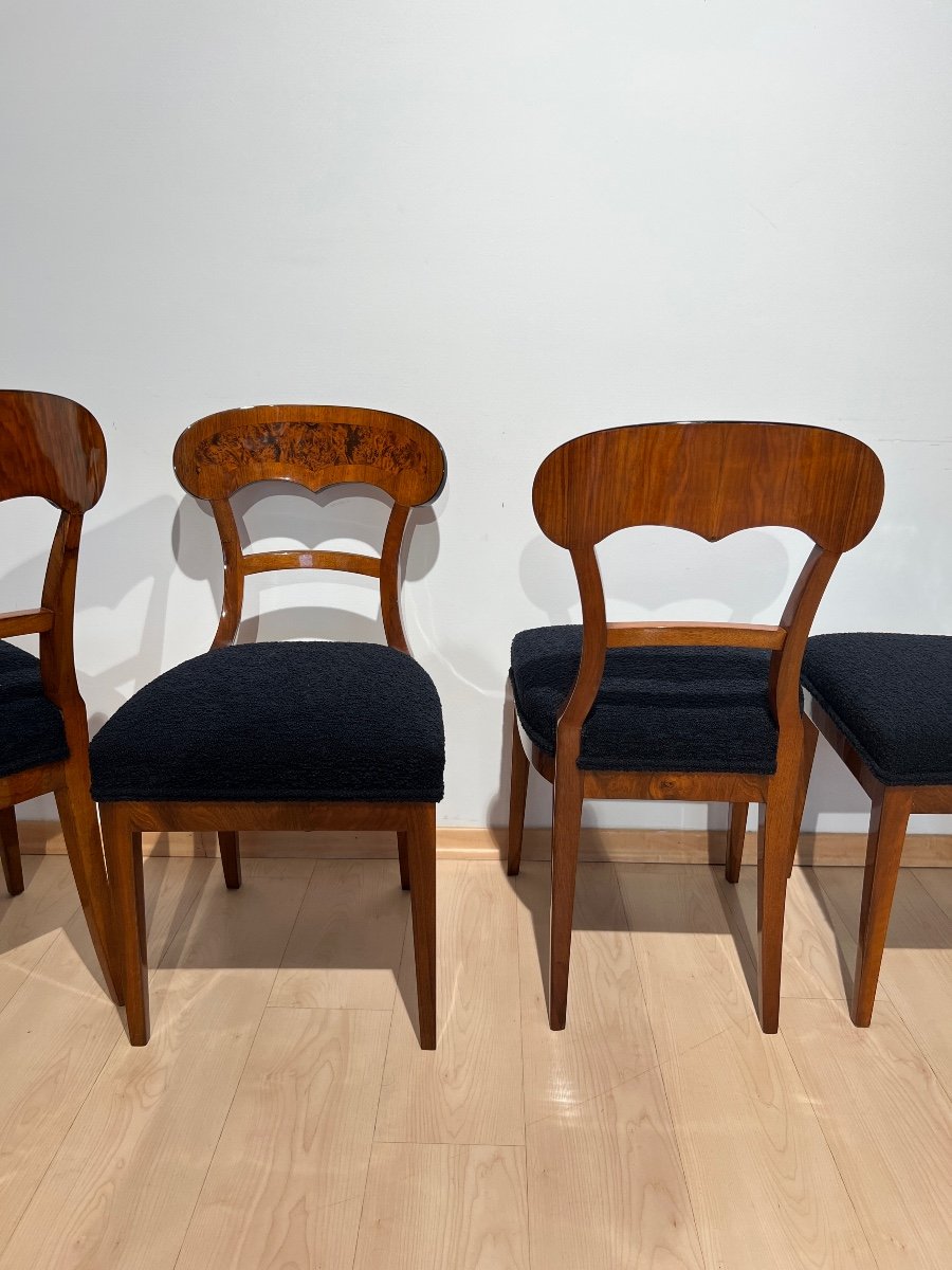 Set Of 6 Biedermeier Dining Chairs, Walnut, South Germany Circa 1845-photo-3