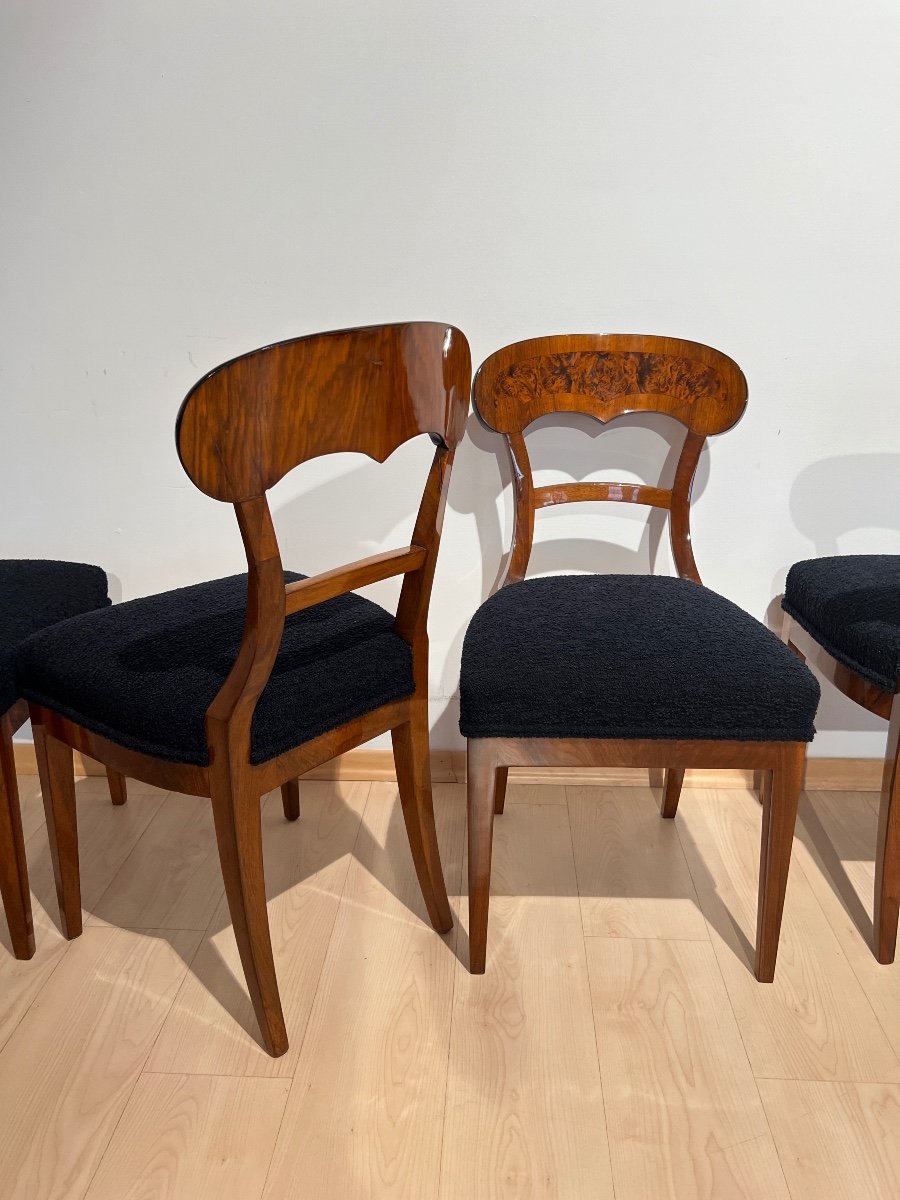 Set Of 6 Biedermeier Dining Chairs, Walnut, South Germany Circa 1845-photo-4