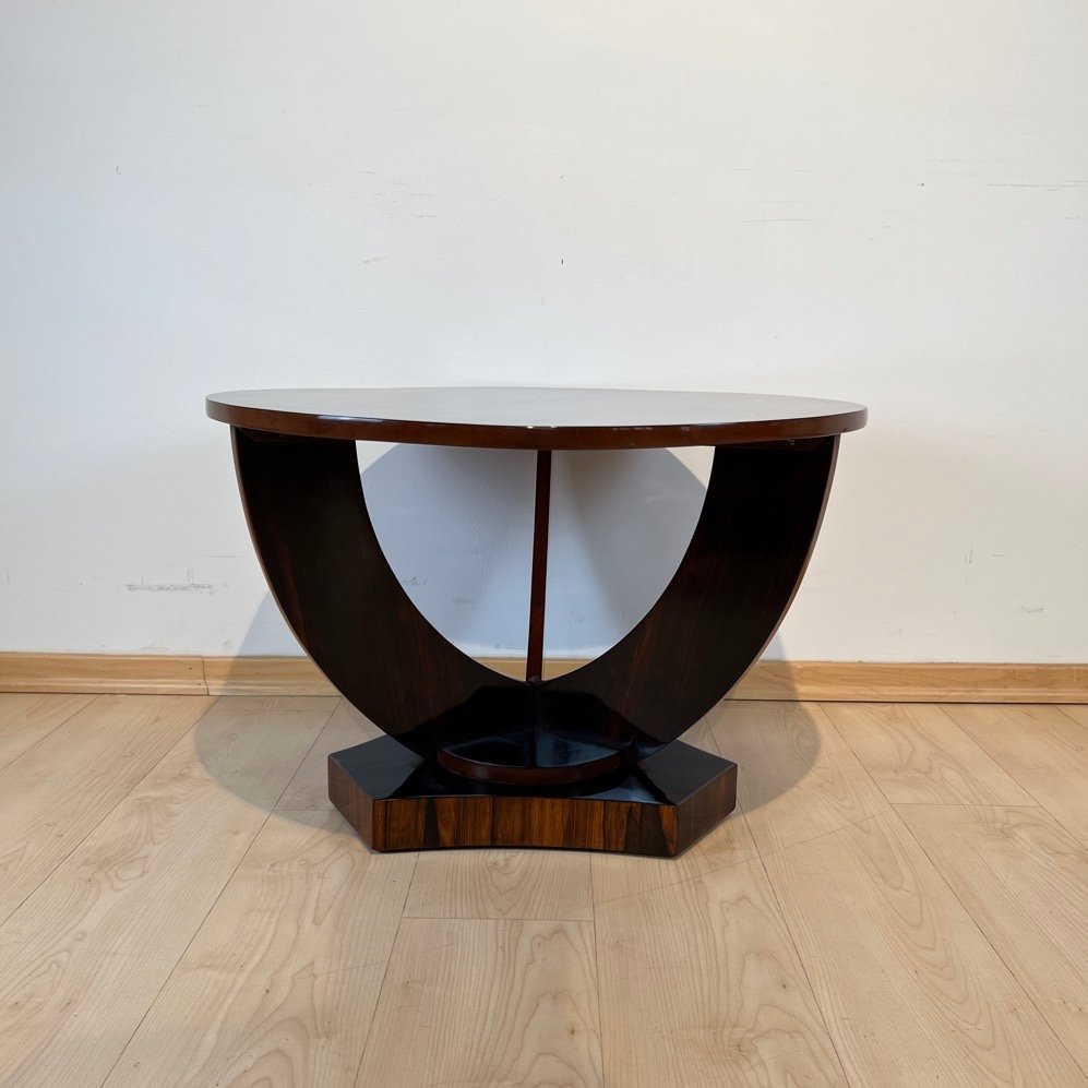 Art Deco Side Table Or Pedestal Table, Rosewood, France Circa 1930-photo-3