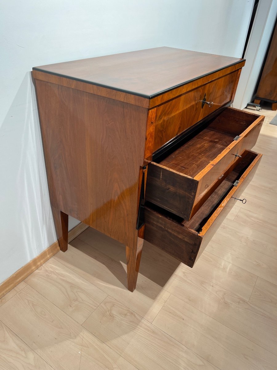 Biedermeier Writing Chest, Walnut Veneer, South Germany Circa 1825-photo-4