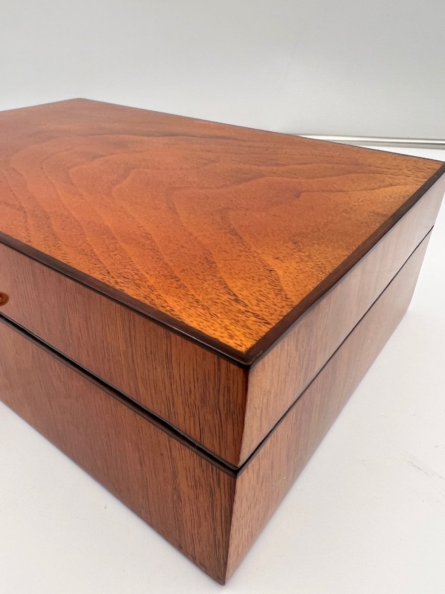 Biedermeier Sewing Box, Walnut Veneer, Austria Circa 1820-photo-1