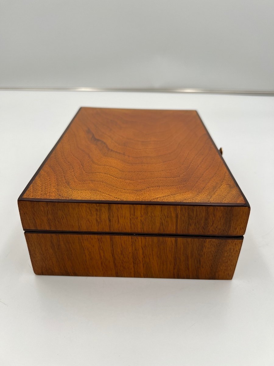 Biedermeier Sewing Box, Walnut Veneer, Austria Circa 1820-photo-7