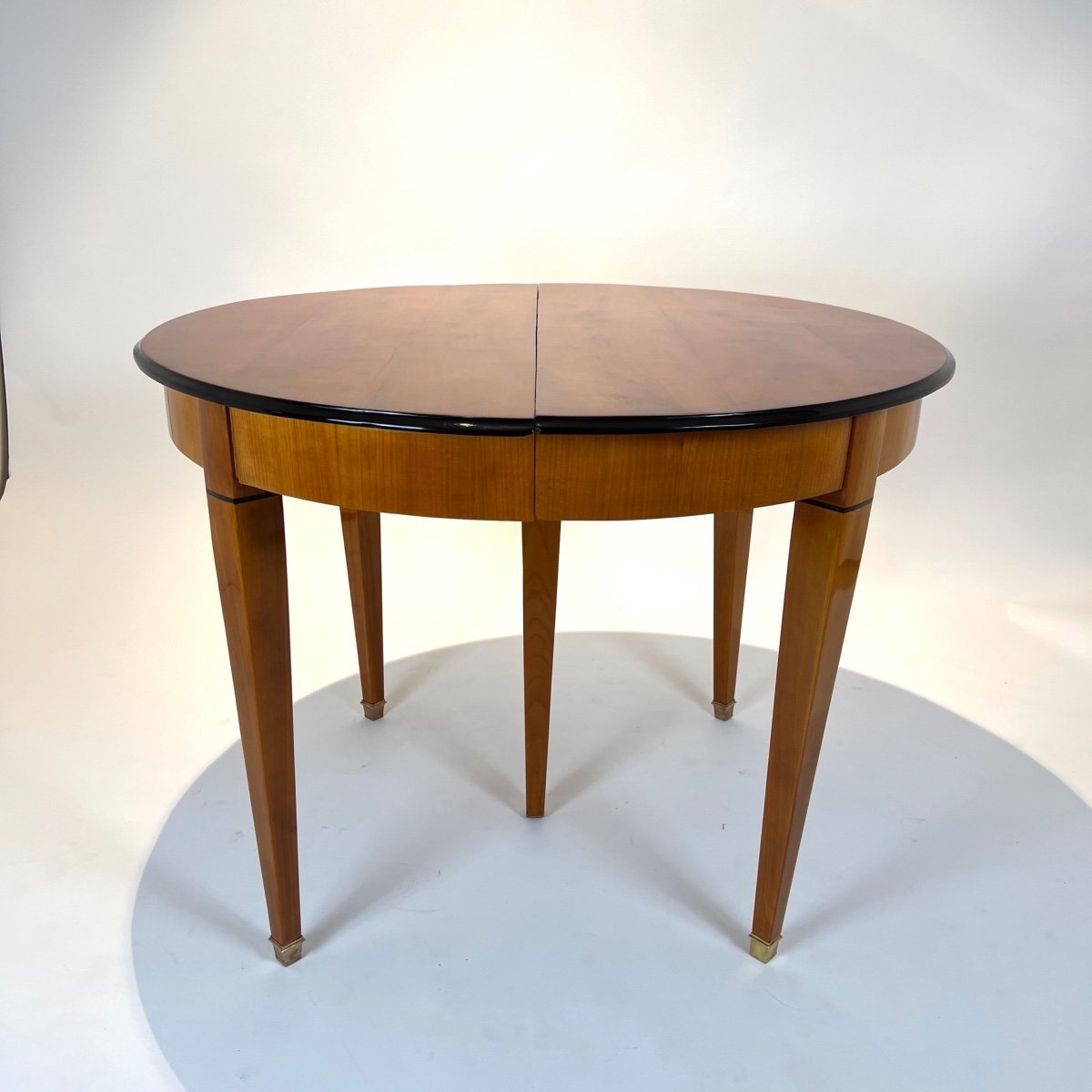 Table à Manger Extensible Biedermeier, Cerisier, ébène, Allemagne Du Sud-ouest Vers 1830-photo-2