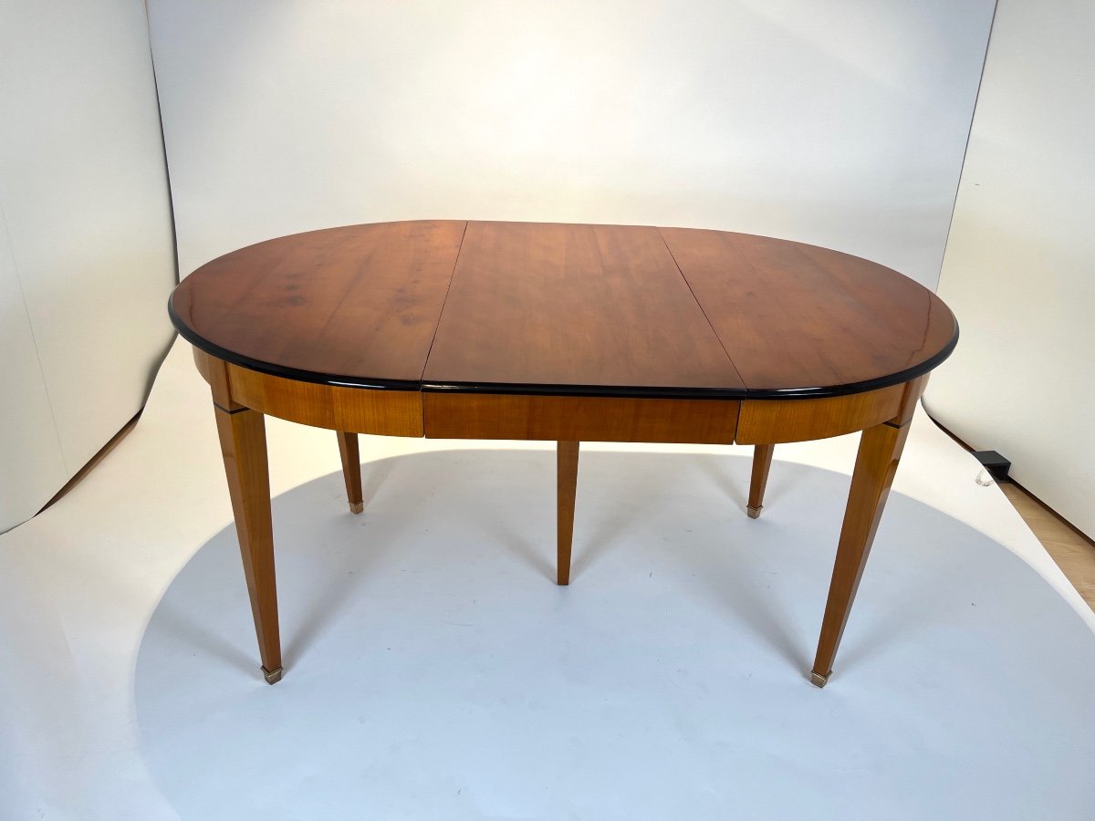 Table à Manger Extensible Biedermeier, Cerisier, ébène, Allemagne Du Sud-ouest Vers 1830-photo-2