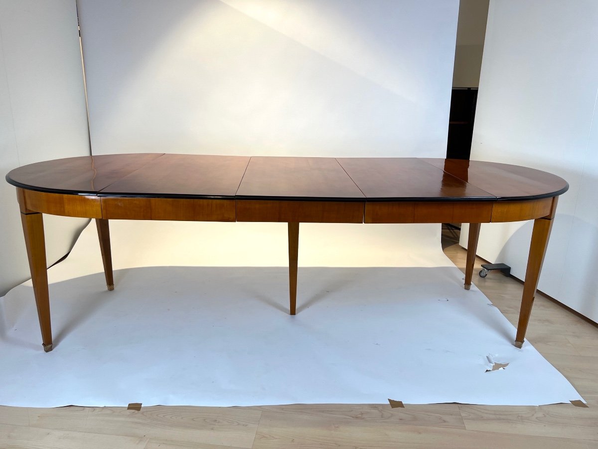 Table à Manger Extensible Biedermeier, Cerisier, ébène, Allemagne Du Sud-ouest Vers 1830-photo-4