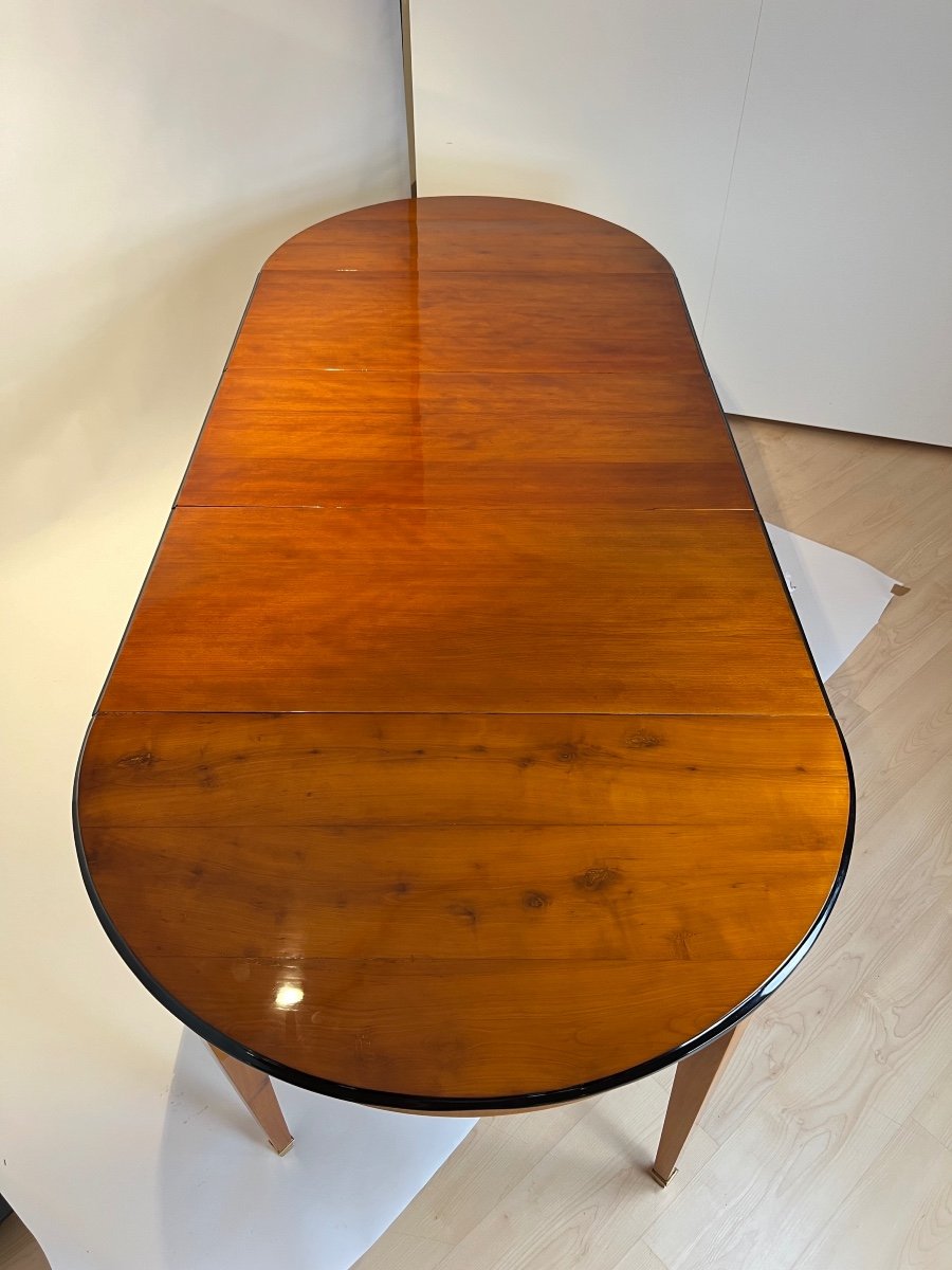 Table à Manger Extensible Biedermeier, Cerisier, ébène, Allemagne Du Sud-ouest Vers 1830-photo-7