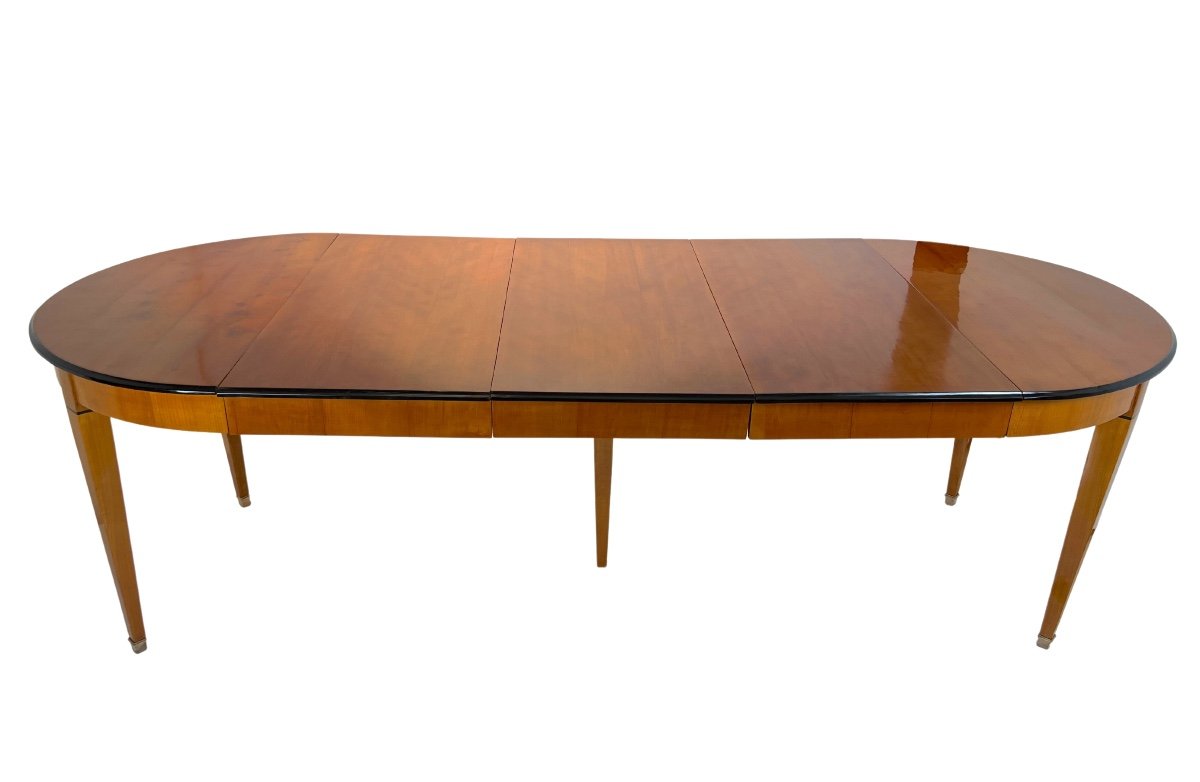 Table à Manger Extensible Biedermeier, Cerisier, ébène, Allemagne Du Sud-ouest Vers 1830