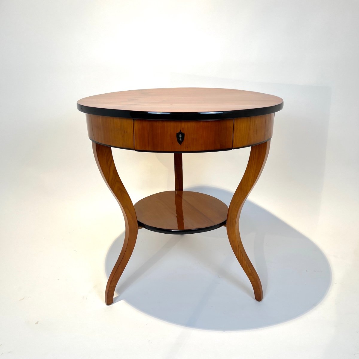 Table Ronde Biedermeier, Bois De Cerisier, Allemagne Du Sud Vers 1820-photo-2