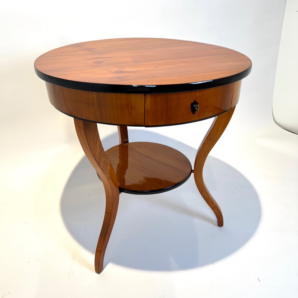 Table Ronde Biedermeier, Bois De Cerisier, Allemagne Du Sud Vers 1820-photo-3