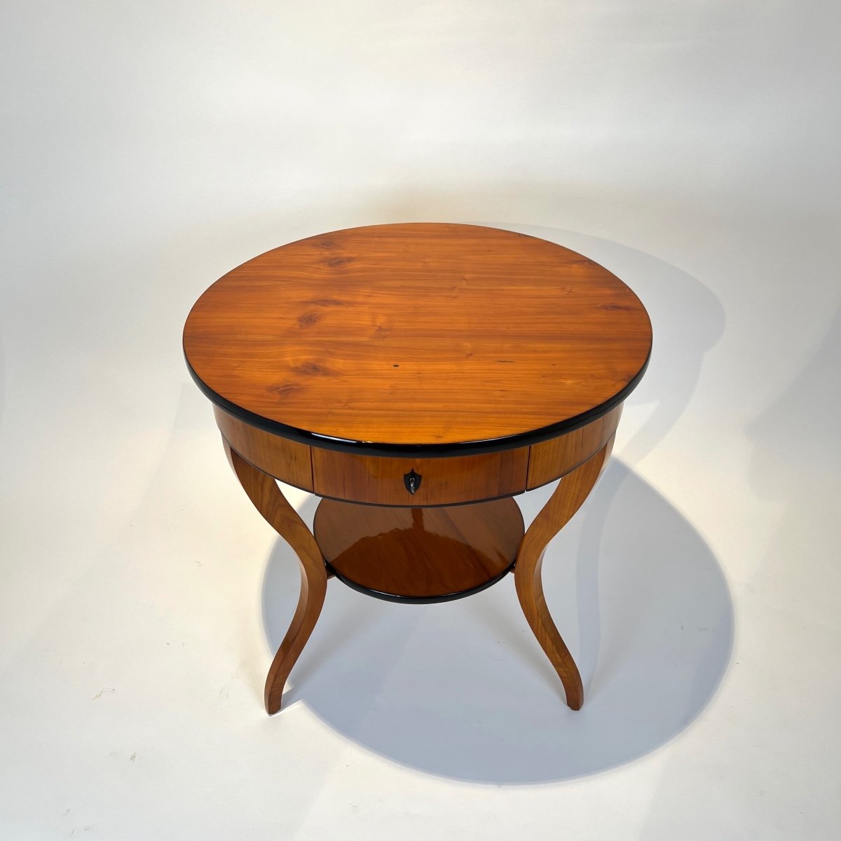 Table Ronde Biedermeier, Bois De Cerisier, Allemagne Du Sud Vers 1820-photo-2