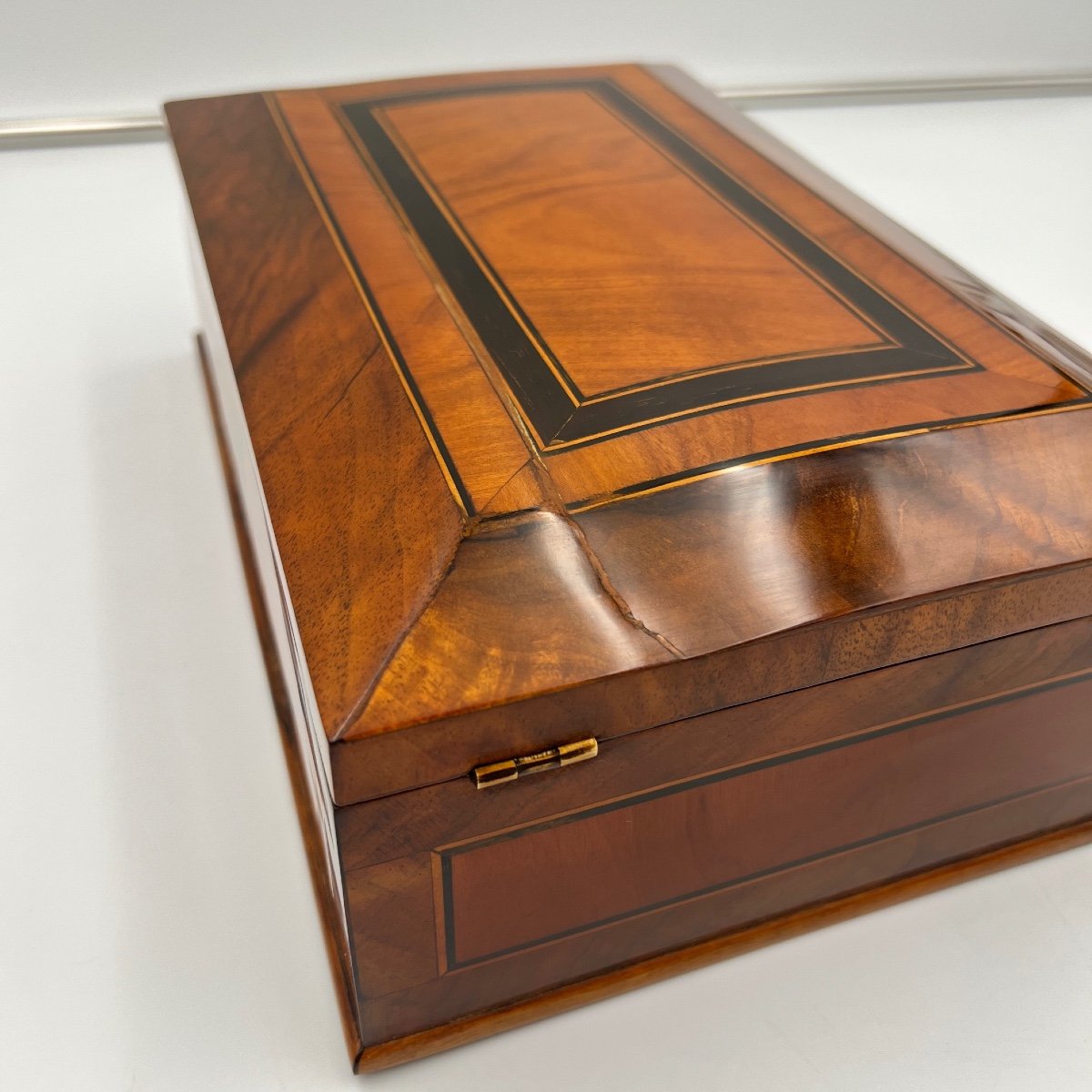 Biedermeier Jewelry Box, Walnut, Ebony, Maple, South Germany Circa 1830-photo-2