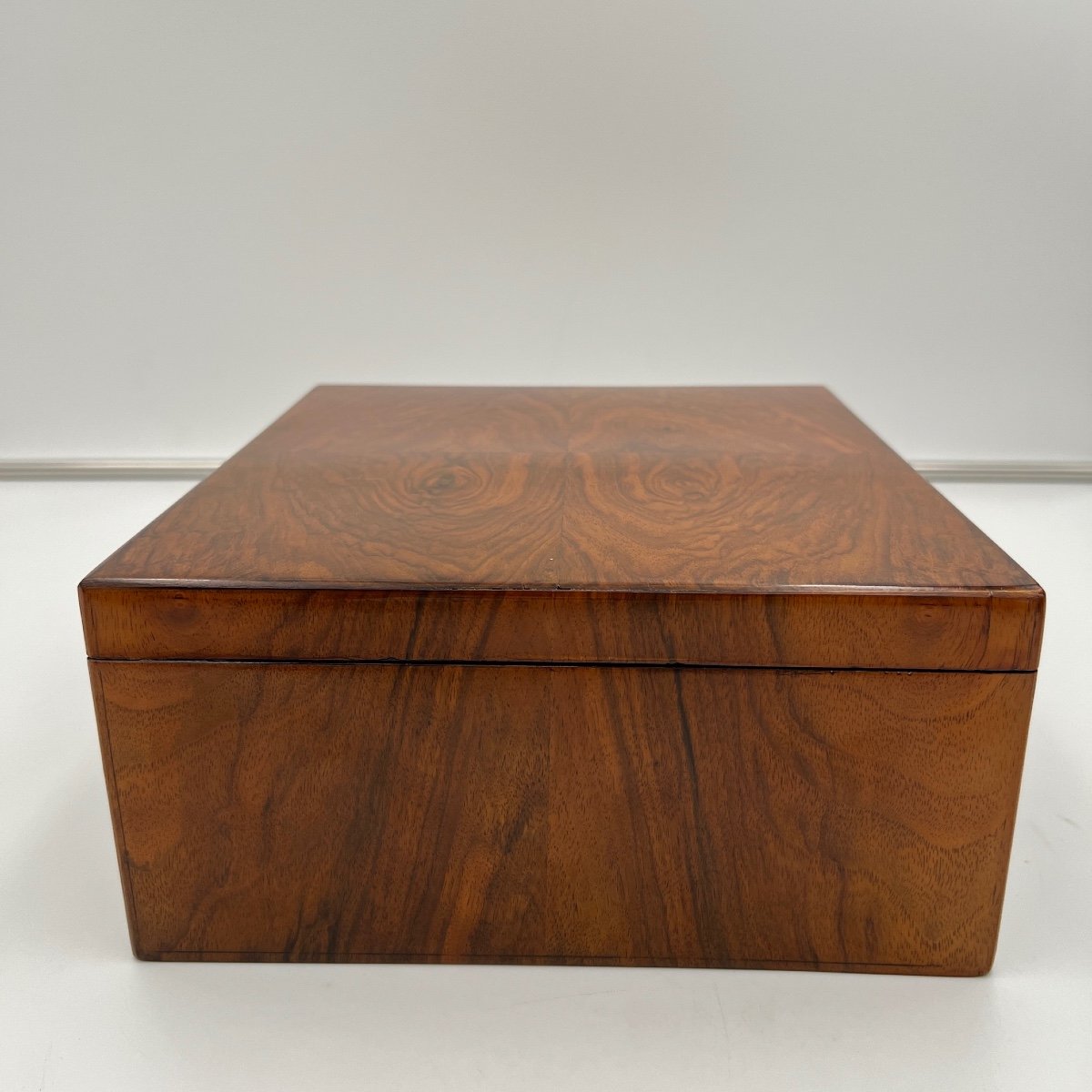 Biedermeier Box, Walnut, Horn, South Germany Circa 1825-photo-4