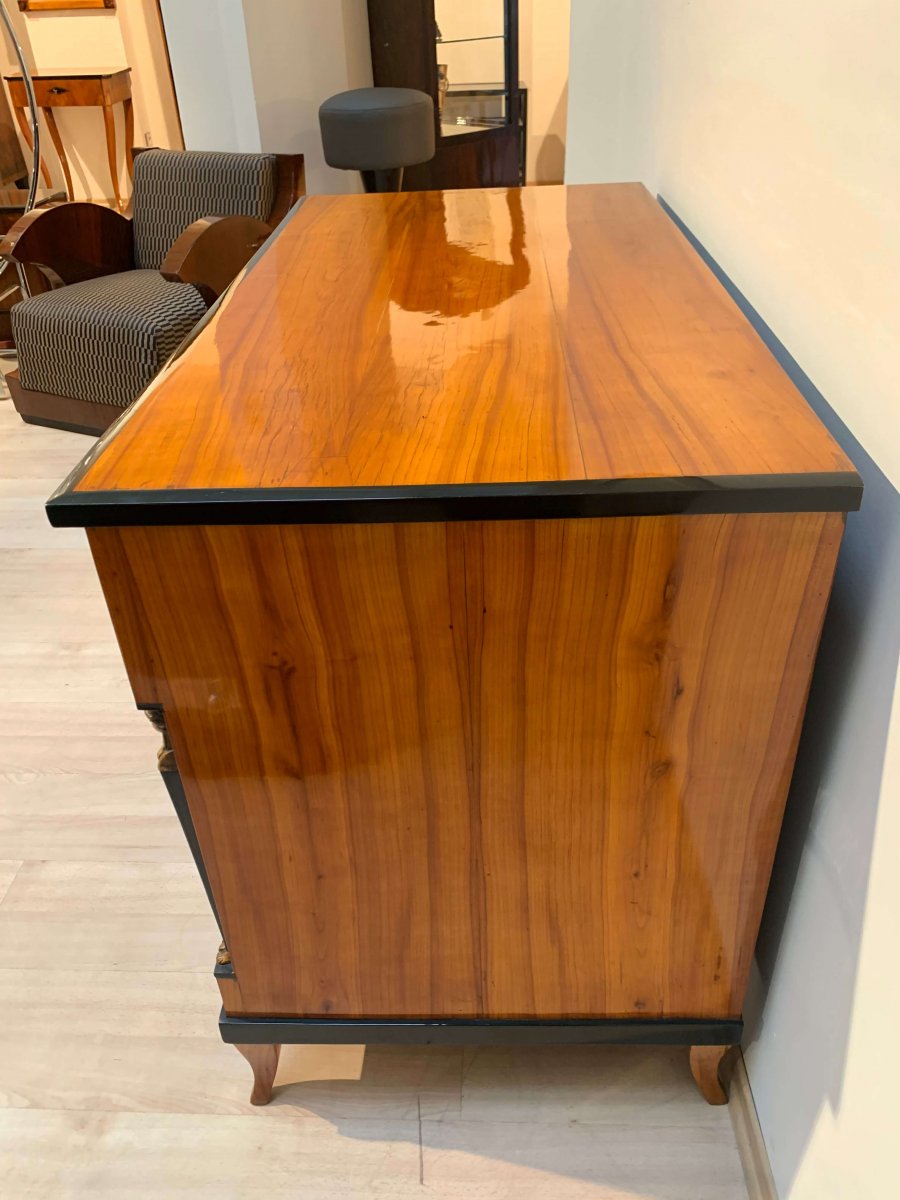 Empire Commode / Chest Of Three Drawers With Caryatids, South Germany Circa 1815-photo-4