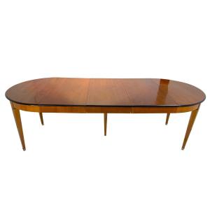 Biedermeier Extendable Dining Table, Cherrywood, Ebony, Southwest Germany Circa 1830