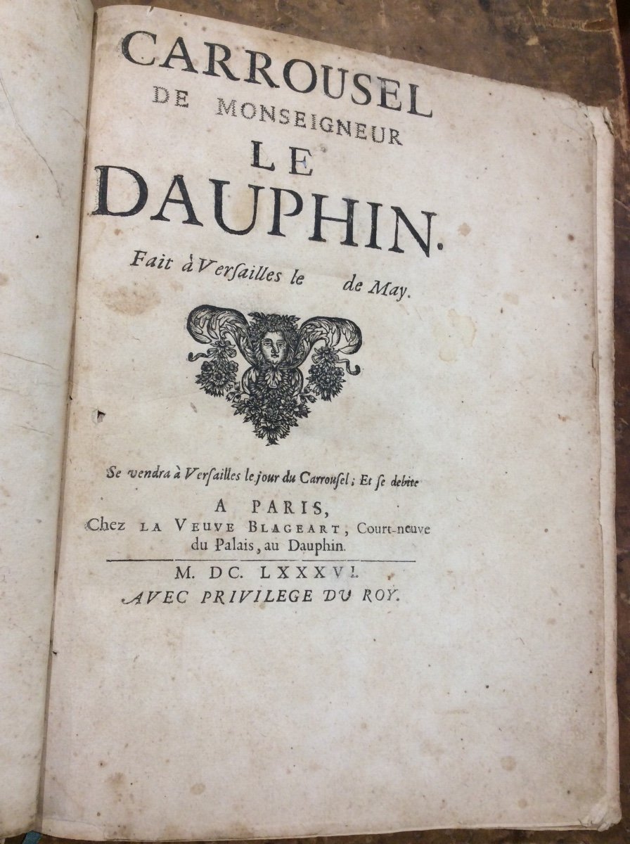 Carousel Of Monsignor Le Dauphin, Program Of The Festival Of 1686