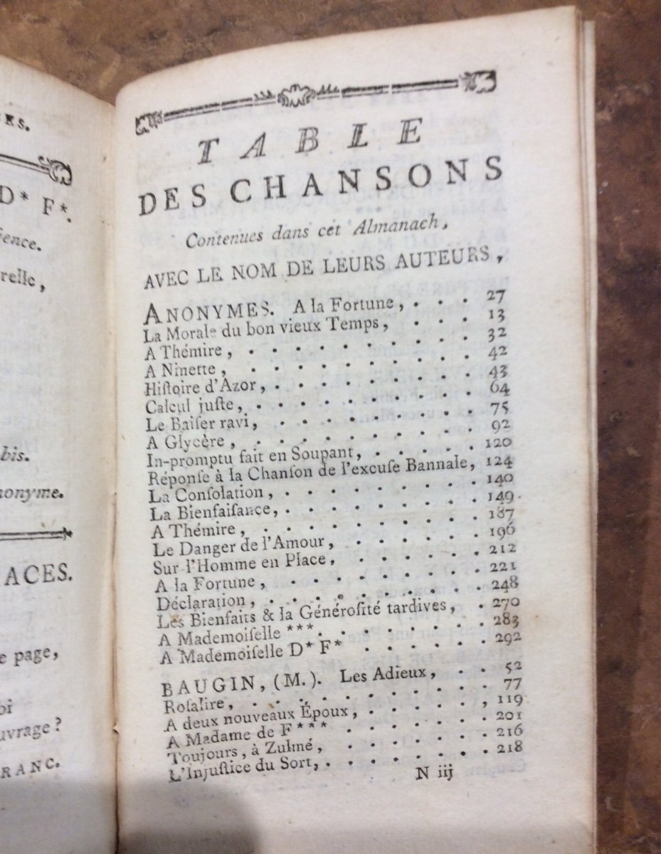 Almanach Des Grâces étrennes érotiques Chantantes Dédié à Madame Comtesse D’artois Année 1789-photo-2