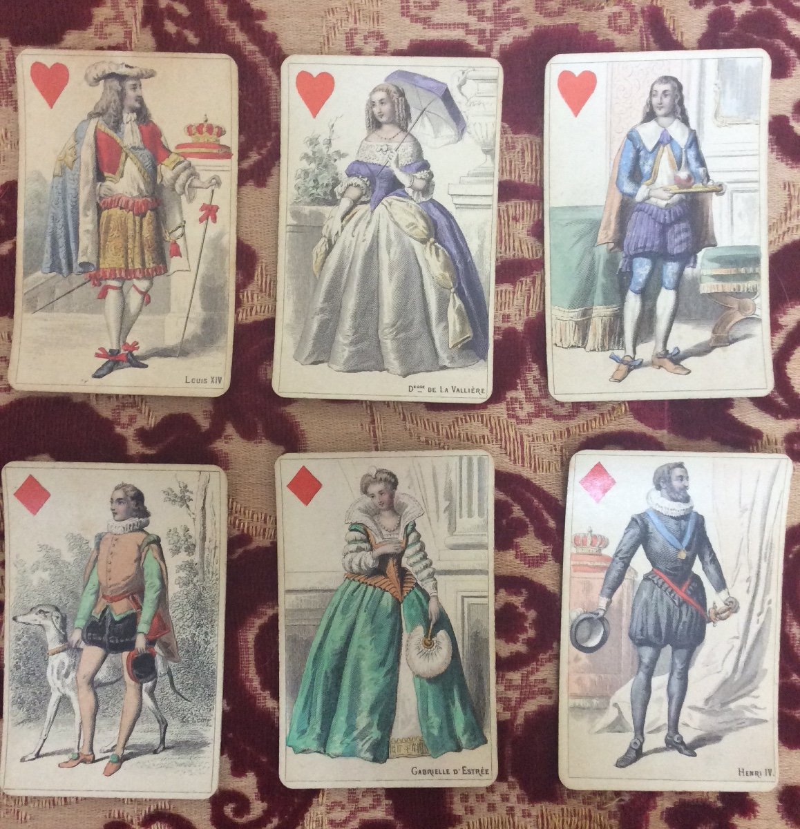 Card Game The Kings Of France Circa 1850 1860-photo-2