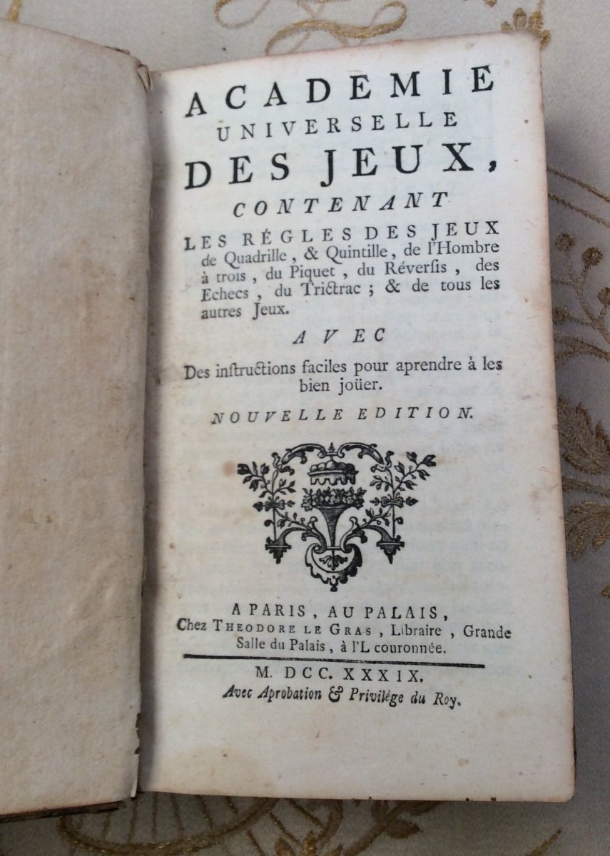 Académie Universelle Des Jeux 1739