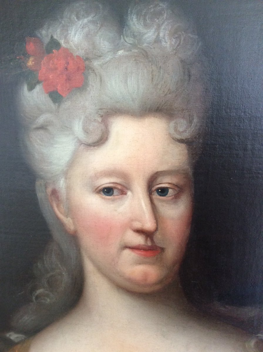 Portrait Of A Lady Of Quality School Of Nicolas De Largilliere Around 1710 1720-photo-2