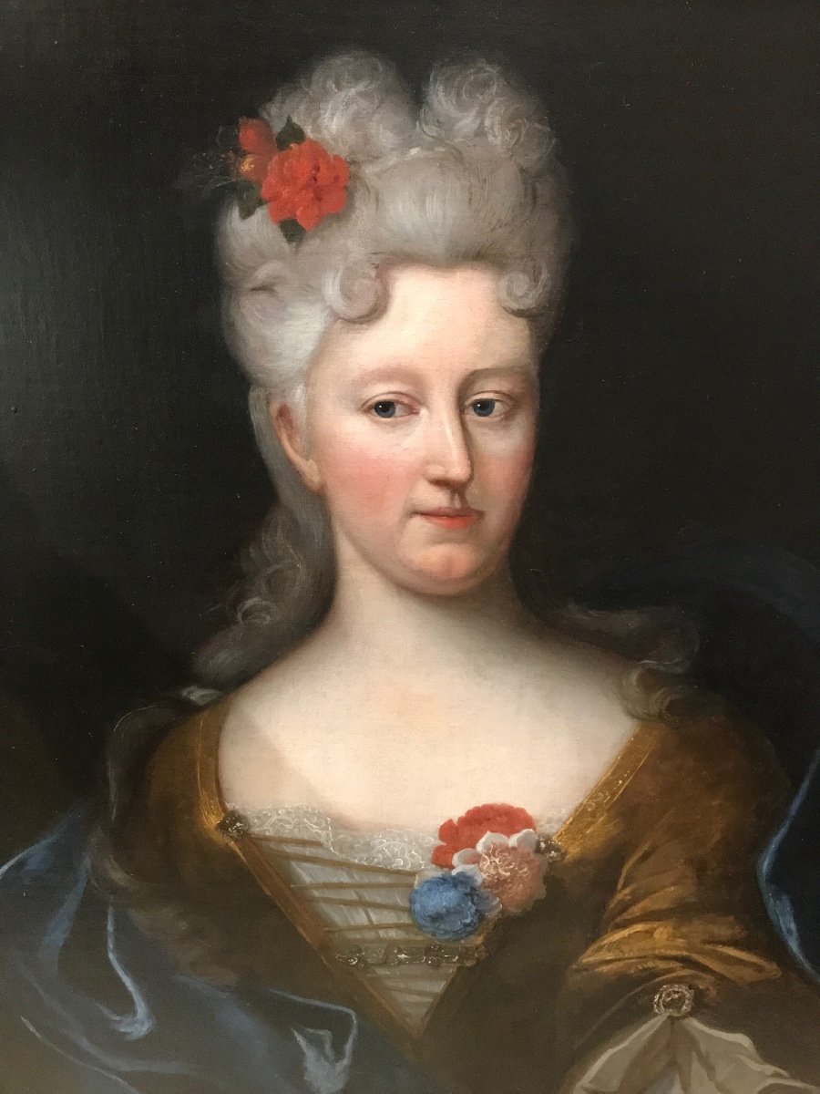 Portrait D’une Dame De Qualité école De Nicolas De Largillierre Vers 1710 1720