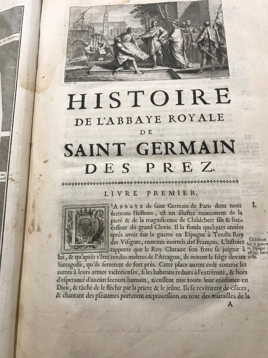 Histoire De l'Abbaye Royale De Saint Germain Des Pres édition Originale De 1724-photo-2