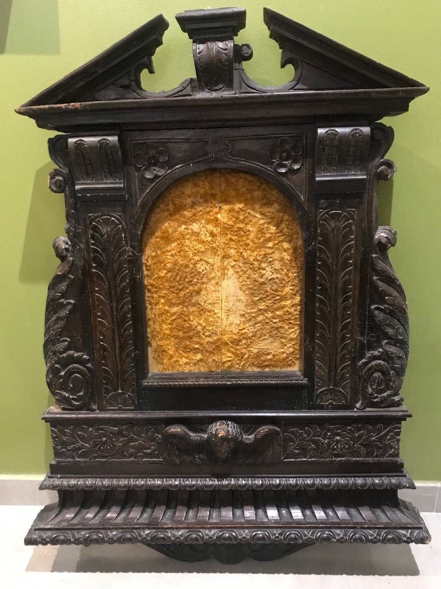 Façade De Tabernacle En Bois Sculpté Fin XVIII ème Siècle Début XIX ème Siècle 