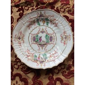 Six Porcelain Plates Manufacture Samson 19th Century 