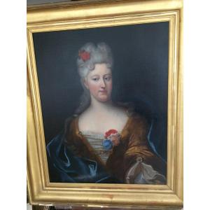 Portrait D’une Dame De Qualité école De Nicolas De Largillierre Vers 1710 1720