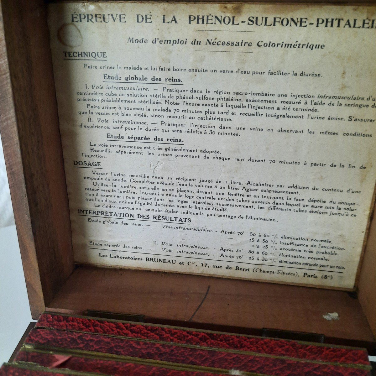 Epreuve De Phenol pour collectionnneurs de médecine-photo-2