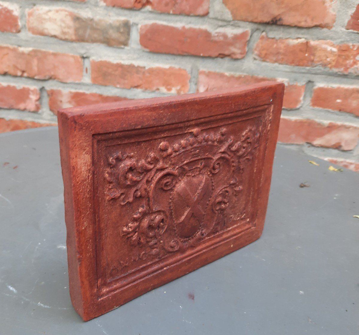 Heraldic Fireplace Brick Anno 1702-photo-2