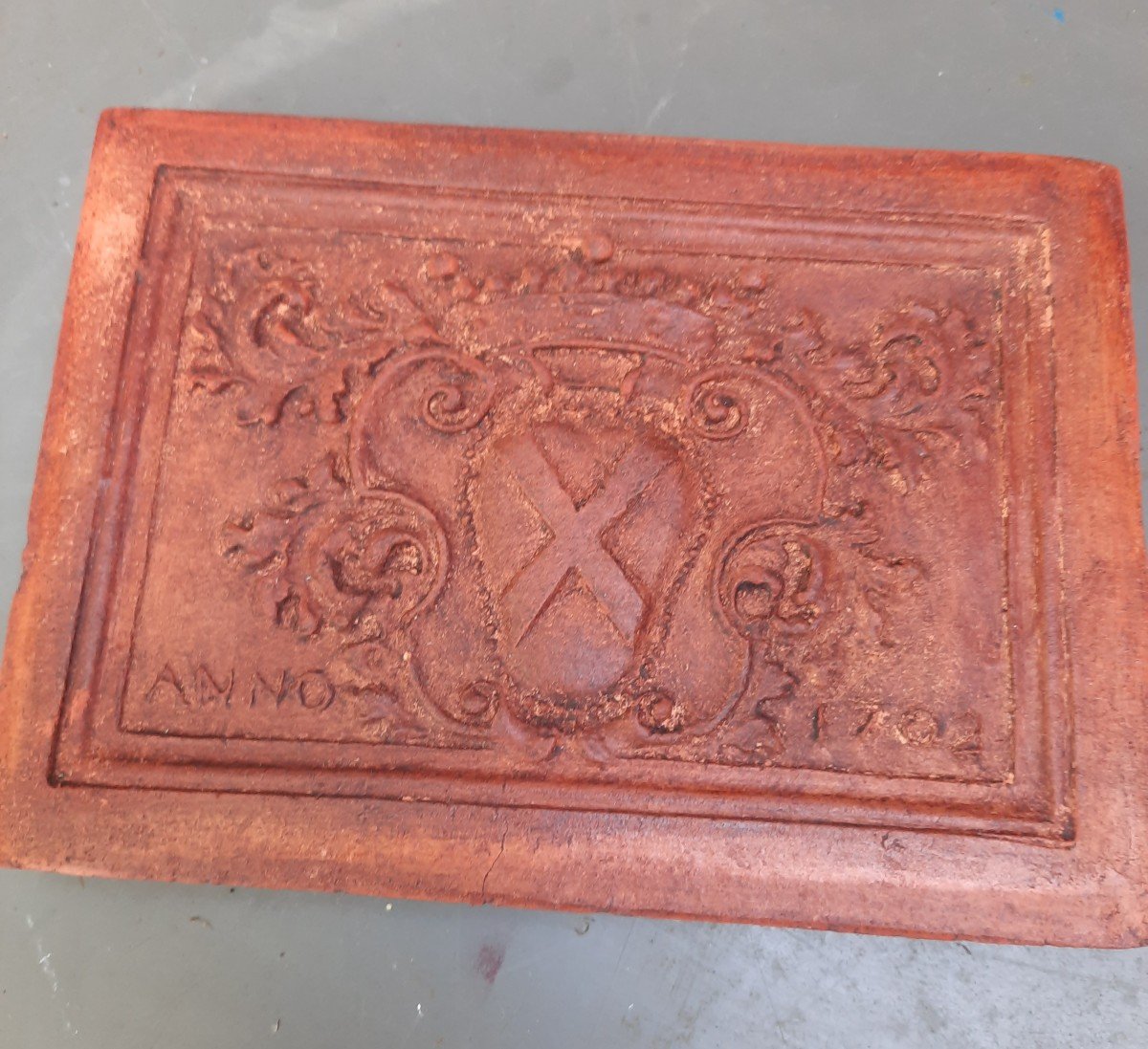 Heraldic Fireplace Brick Anno 1702-photo-3