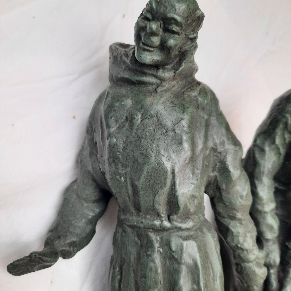 ;;; And God In All That?;;;; Sculpture In Terra Cotta Green Bronze Patina -photo-1