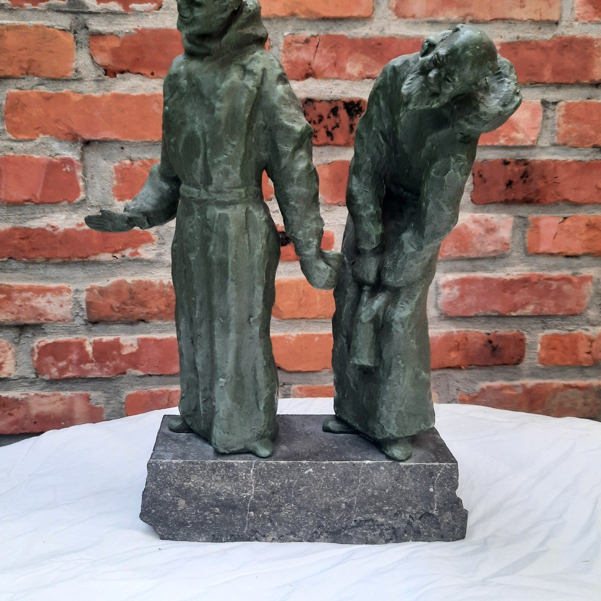 ;;; And God In All That?;;;; Sculpture In Terra Cotta Green Bronze Patina -photo-7