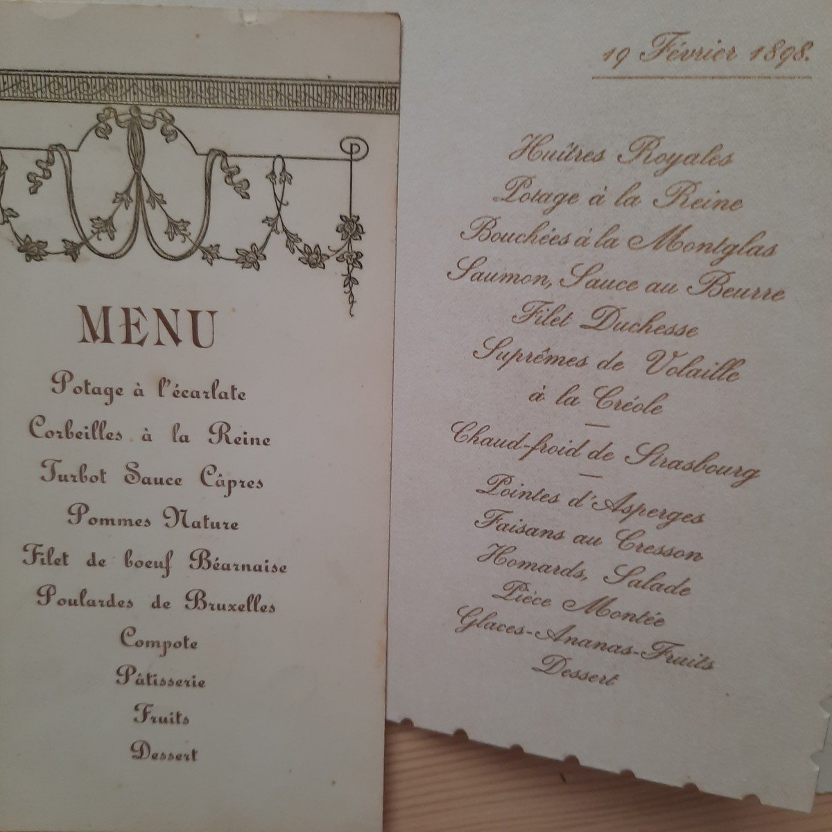  menus anciens ...Bouchées à La Reine Et Tête De Veau-photo-7