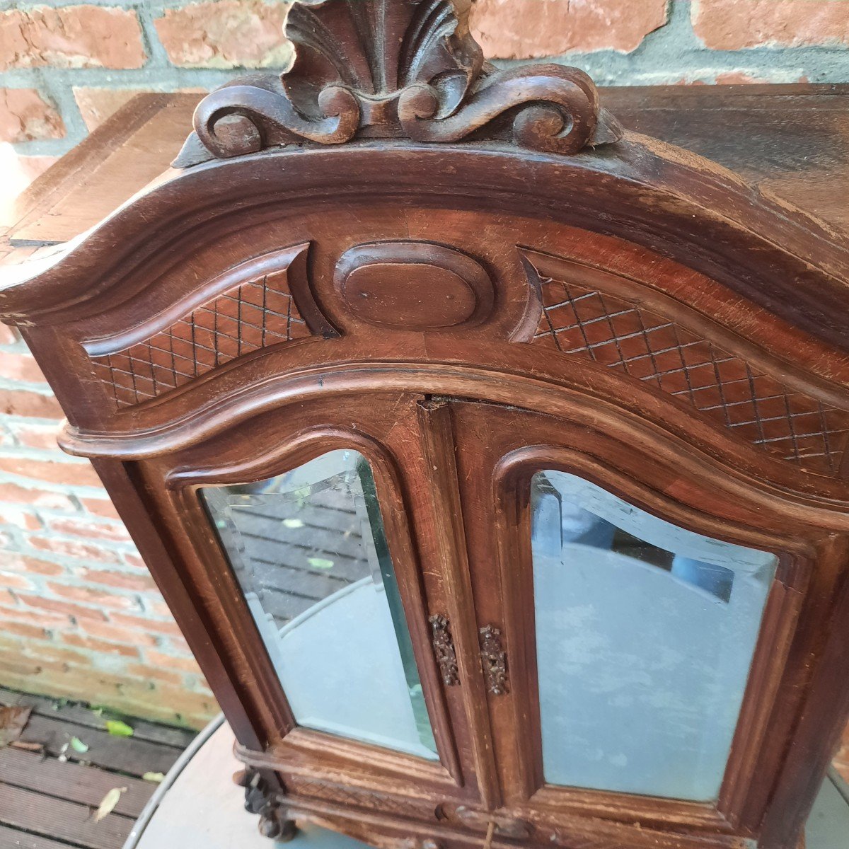 1900s Oak Doll Wardrobe-photo-2