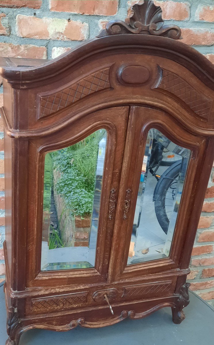 1900s Oak Doll Wardrobe-photo-1