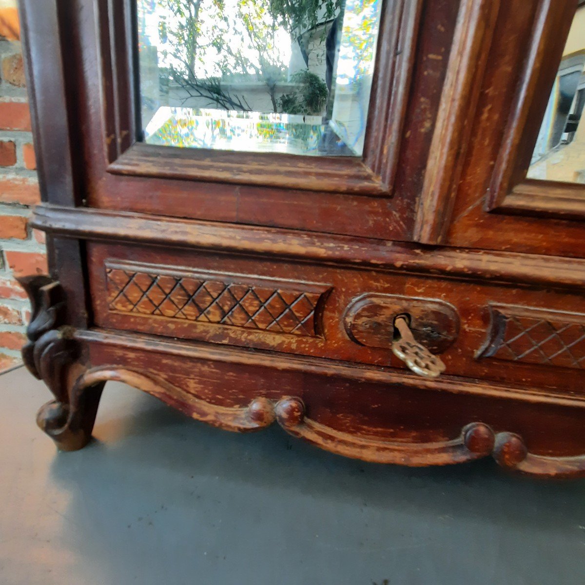 1900s Oak Doll Wardrobe-photo-6