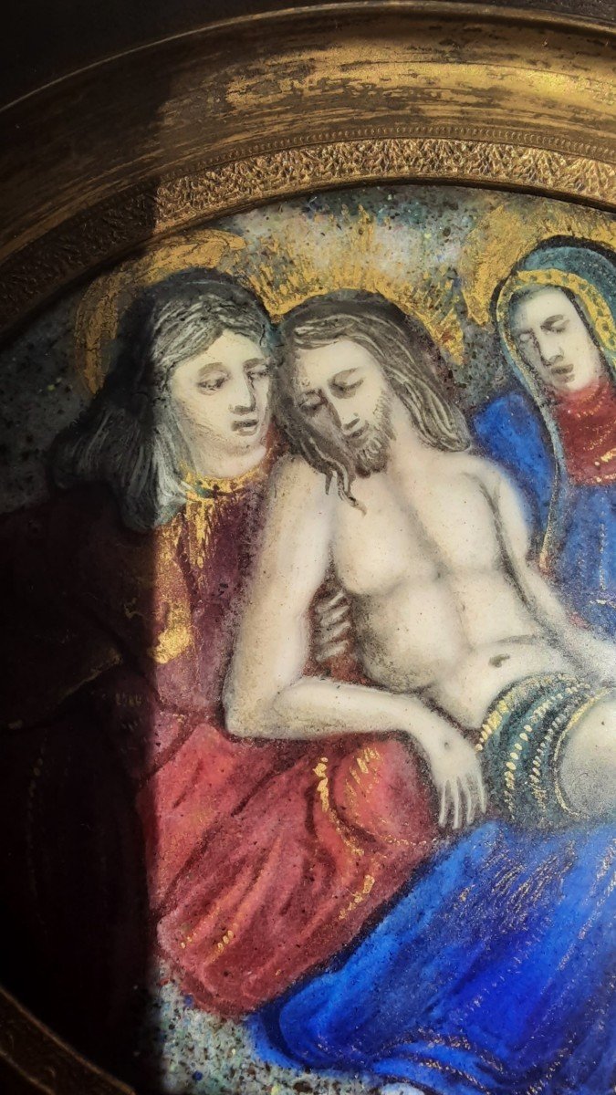 Pieta Limoges Enamels On Copper-photo-2