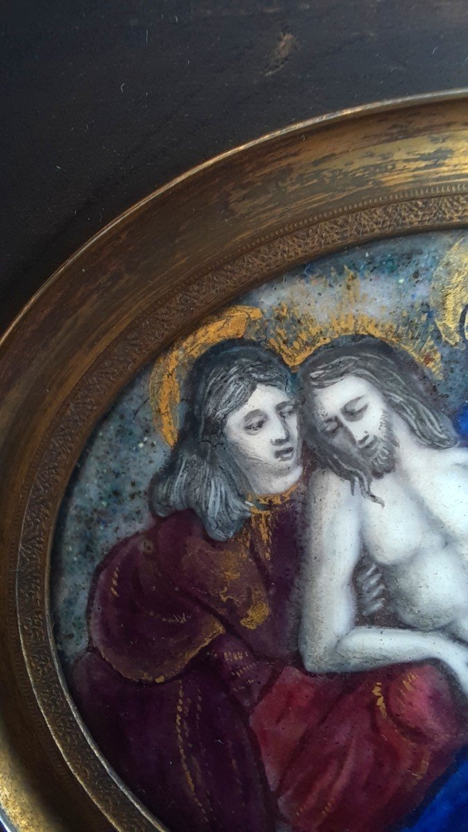 Pieta Limoges Enamels On Copper-photo-3