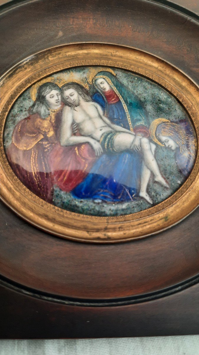 Pieta Limoges Enamels On Copper-photo-5