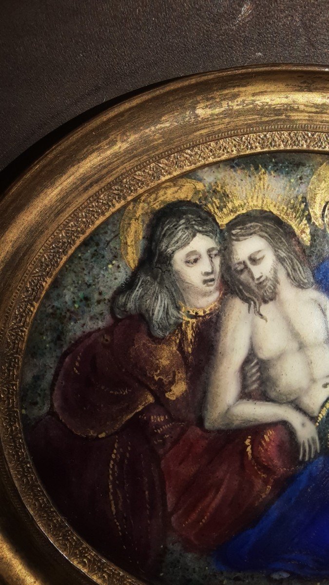 Pieta Limoges Enamels On Copper-photo-7