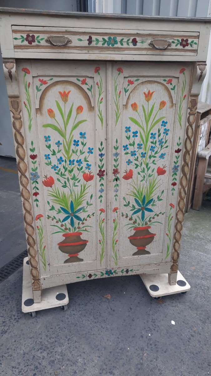 Armoire Homme Debout Régionale Polychrome XIXe-photo-2