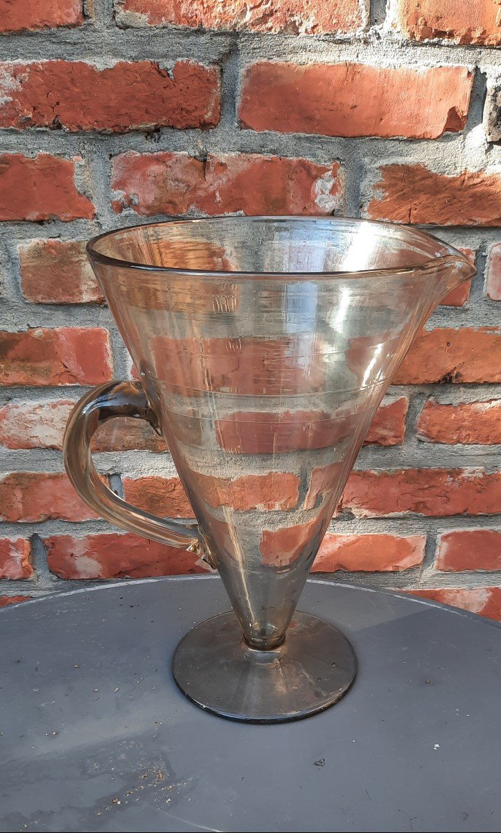 Lab Conical Vase Graduated Beaker Huge 19th Century-photo-4