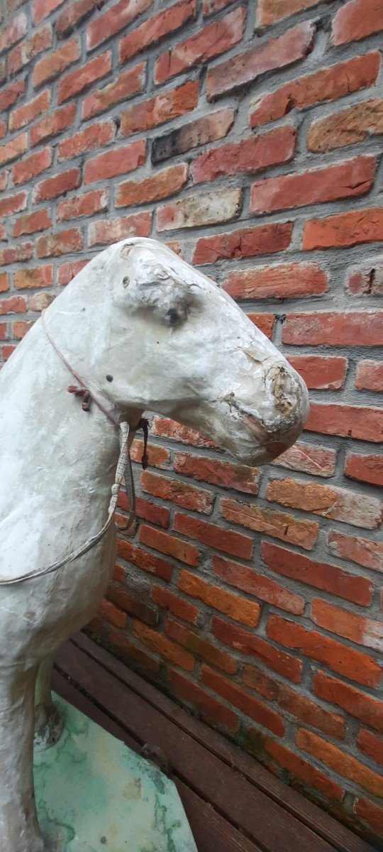 For Ever The Paper Mache Horse On Wheels 19th Century-photo-2